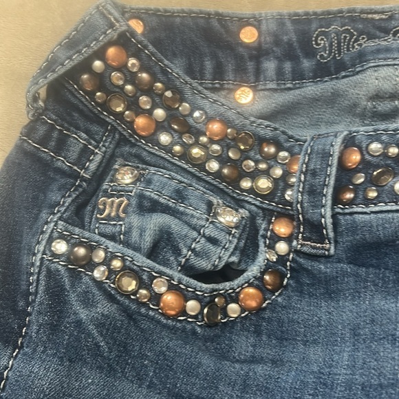 Miss Me Women's Embellished Blue Boot Cut Jeans - Picture 4 of 6